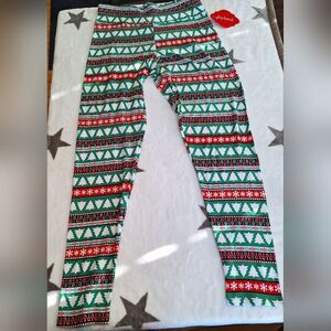 Joyland Holiday Wine‎ Glass Christmas Winter Leggings-New With Tags